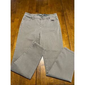 Buffalo David Bitton Avalon Women's Size 8 Gray Green Jeans Midrise Ankle Skinny